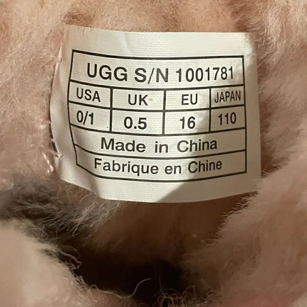 Ugg Australia Cassie Pink Leopard Infant Boots Size 0/1 XSmall 0-6 Months EUC